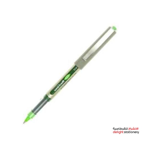 ROLLER-BALL-PEN-EYE-FINE-UB-157-LIGHT-GREEN-open-logo-1.jpg